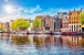 Amsterdam,Netherlands,Dancing,Houses,Over,River,Amstel,Landmark,In,Old
