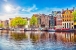 Amsterdam,Netherlands,Dancing,Houses,Over,River,Amstel,Landmark,In,Old